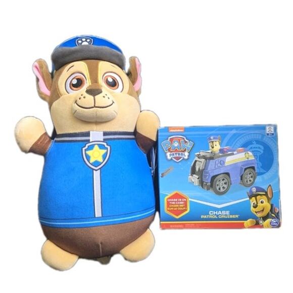 Paw Patrol Toy Bundle- Chase Hugmee‎ Plush & Chase Patrol Cruiser Vehicle - NEW - Picture 1 of 5